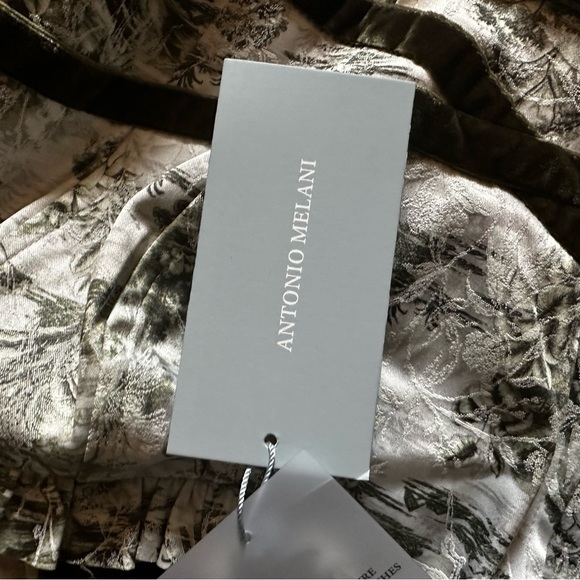 ANTONIO MELANI White and Green High Low Sundress - Picture 8 of 8